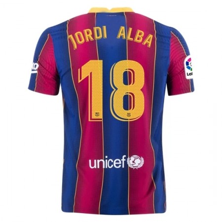 Jalkapallo Peliasut FC Barcelona Jordi Alba 18 Kotipaita 2020-2021 Lyhythihainen